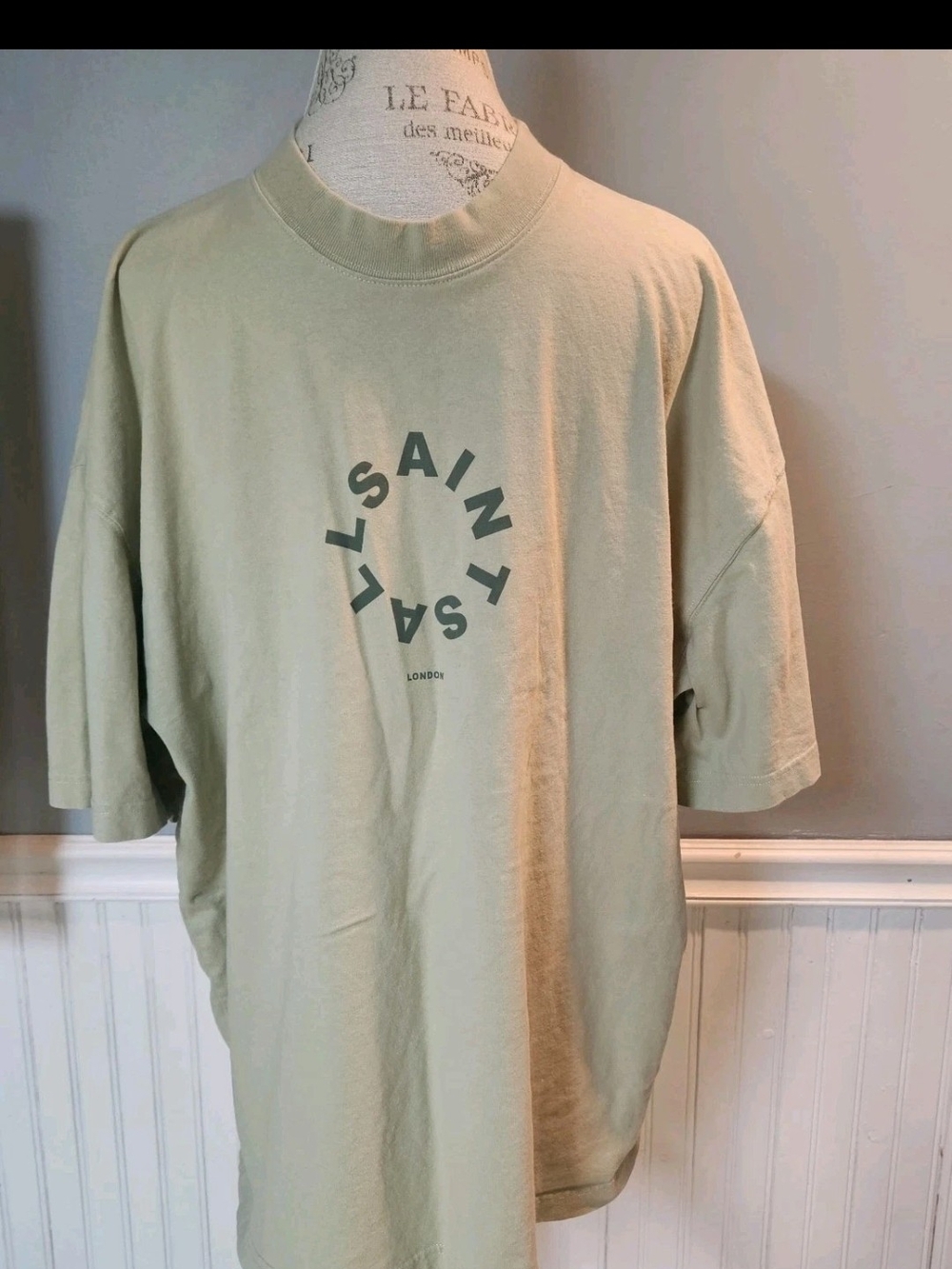 All Saints Men's Short-Sleeve Logo Tee in Sage